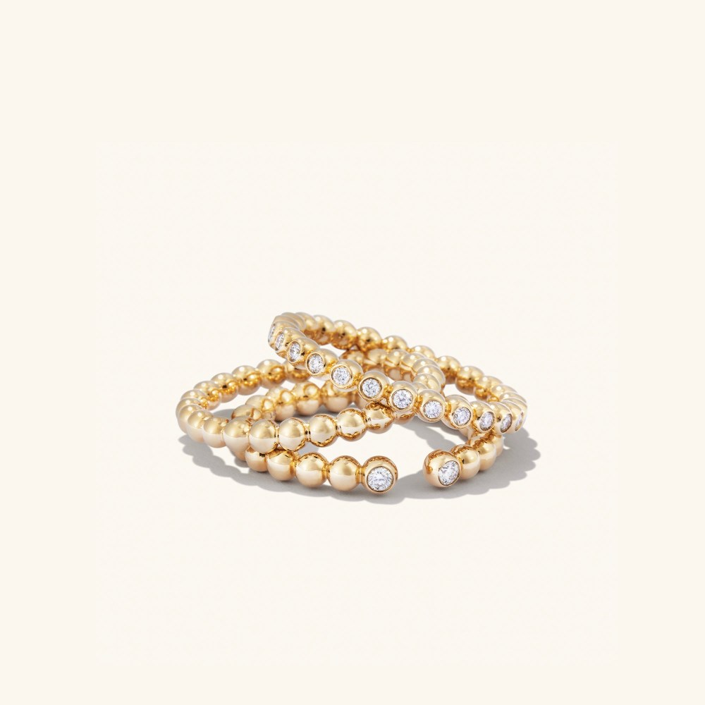 Mejuri Bold Beaded Ring - 14k Yellow Gold