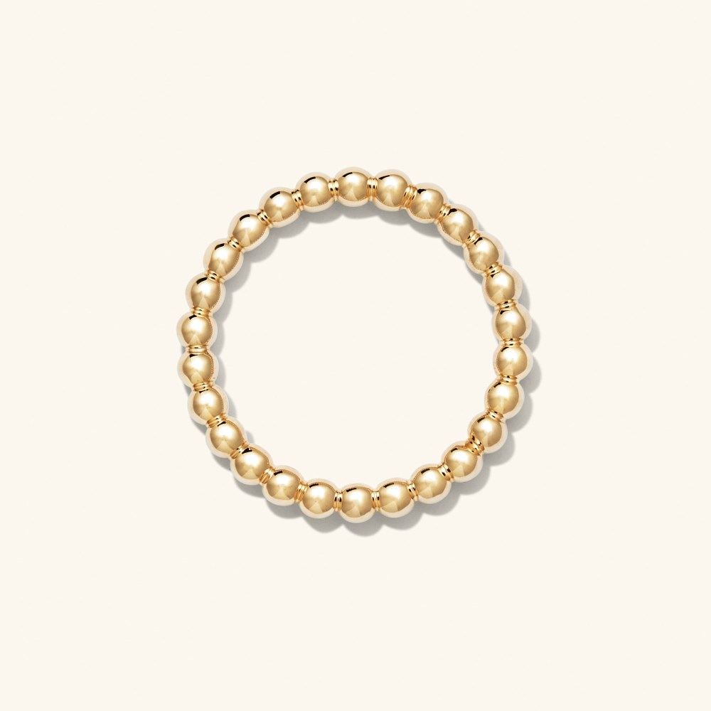 Mejuri Bold Beaded Ring - 14k Yellow Gold