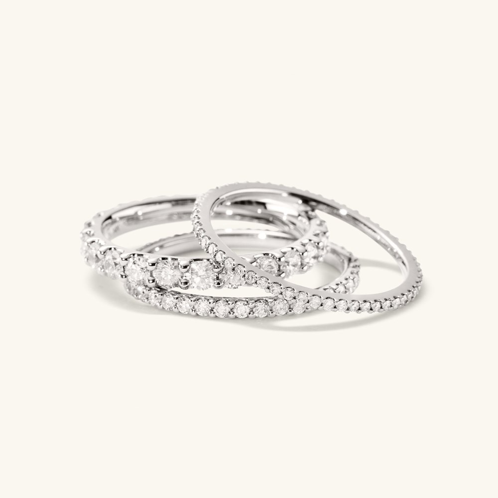 Mejuri Slim Diamond Eternity Band - 14k White Gold