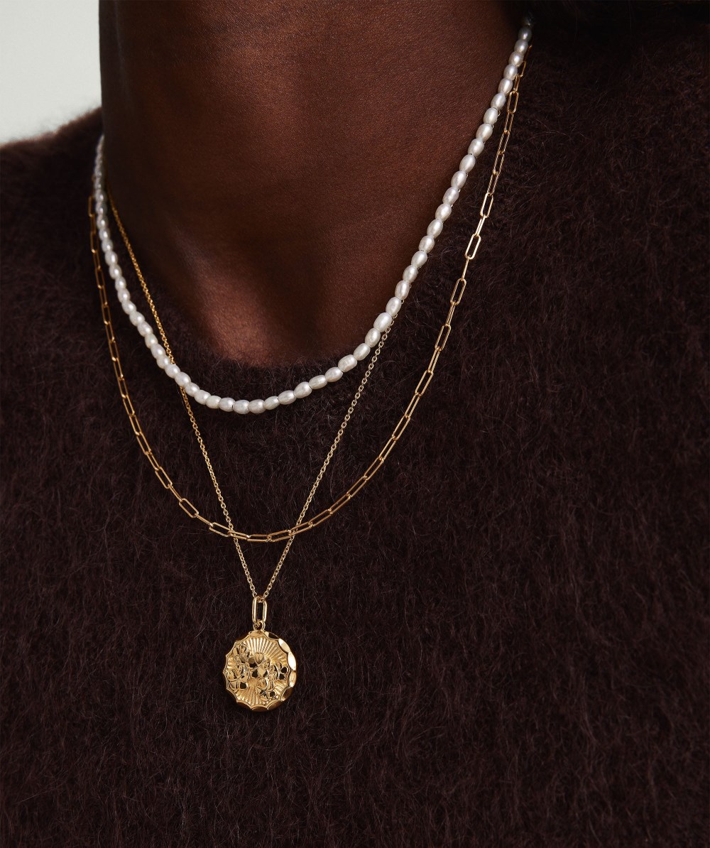 Mejuri Blossom Pendant Necklace - Gold Vermeil