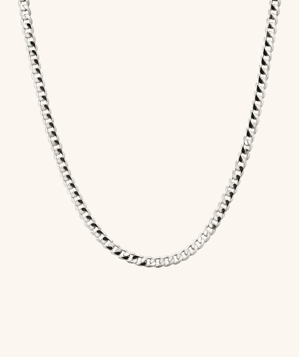 Mejuri Flat Curb Chain Necklace - Sterling Silver Mejuri Flat Curb Chain Necklace - Sterling Silver