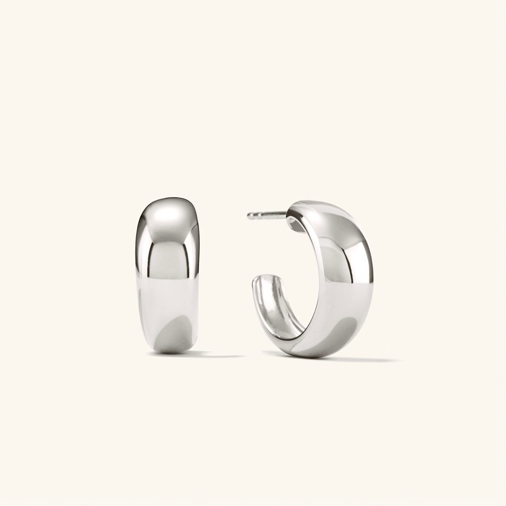 Mejuri Dôme Hoops - Sterling Silver