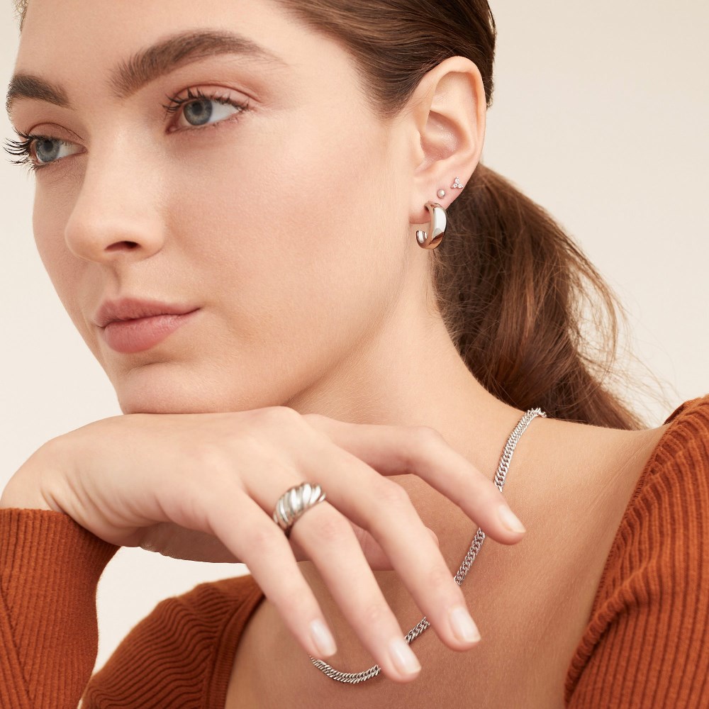 Mejuri Dôme Hoops - Sterling Silver