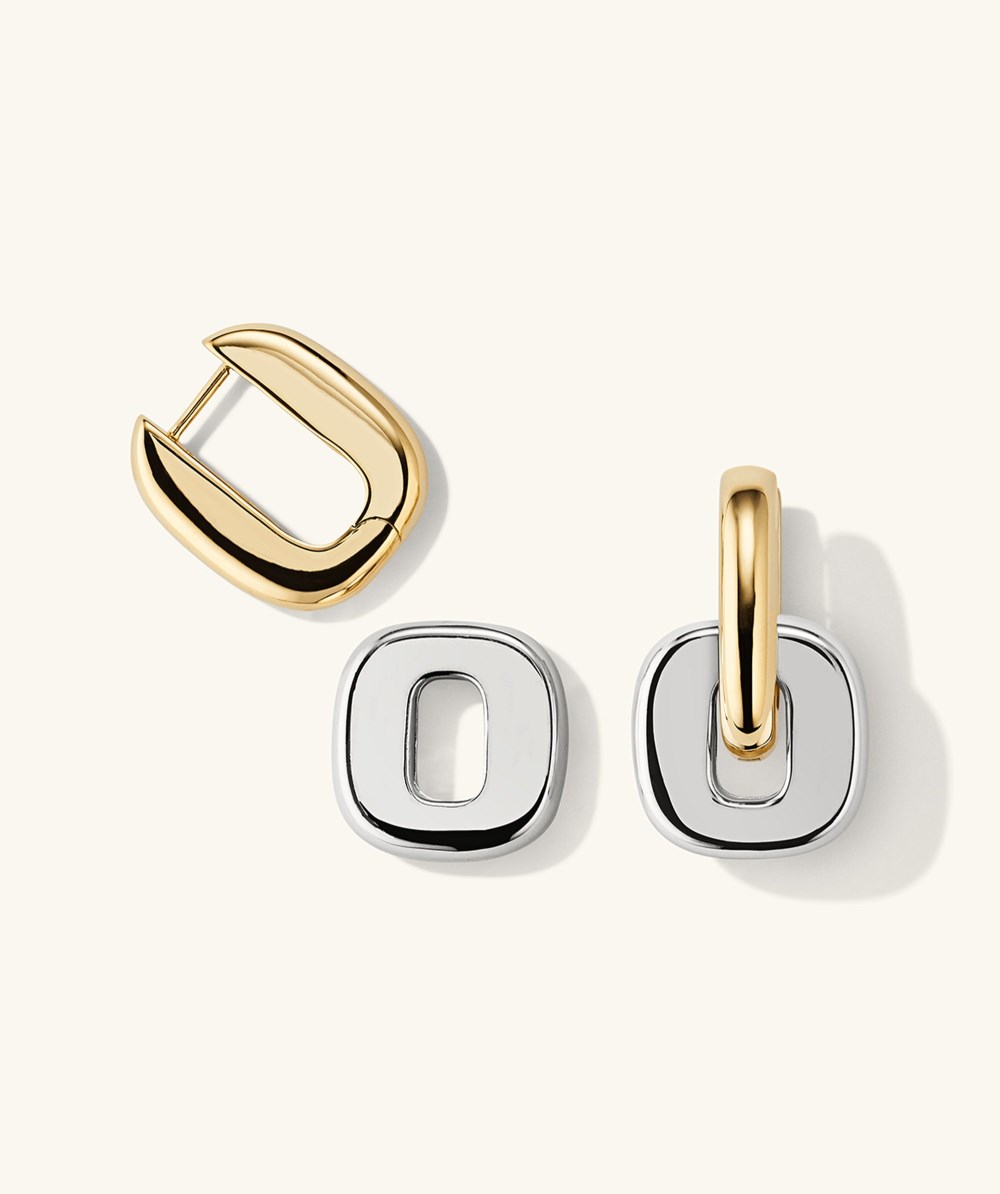 Mejuri Stevie Hoops - Gold Vermeil, Sterling Silver Mejuri Stevie Hoops - Gold Vermeil, Sterling Silver