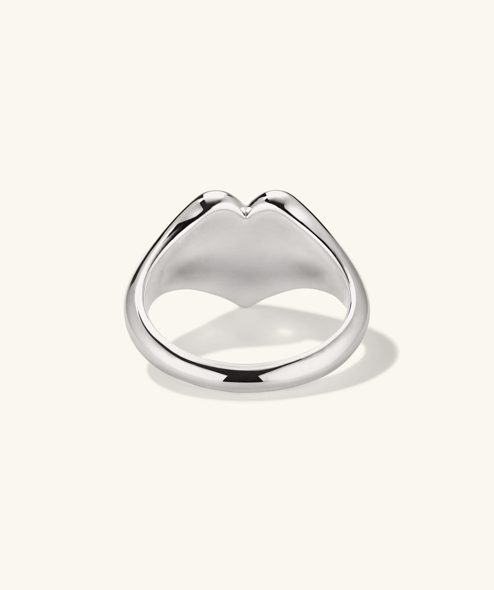 Mejuri Large Heart Signet - Sterling Silver