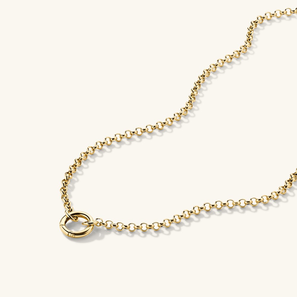 Mejuri Rolo Chain Charm Necklace - 14k Yellow Gold