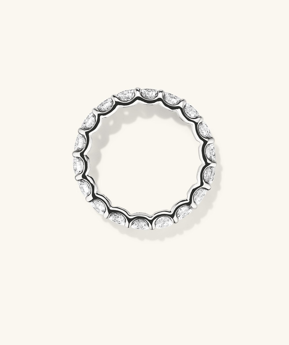 Mejuri 3.5mm Lab Grown Diamond Eternity Band - 14k White Gold