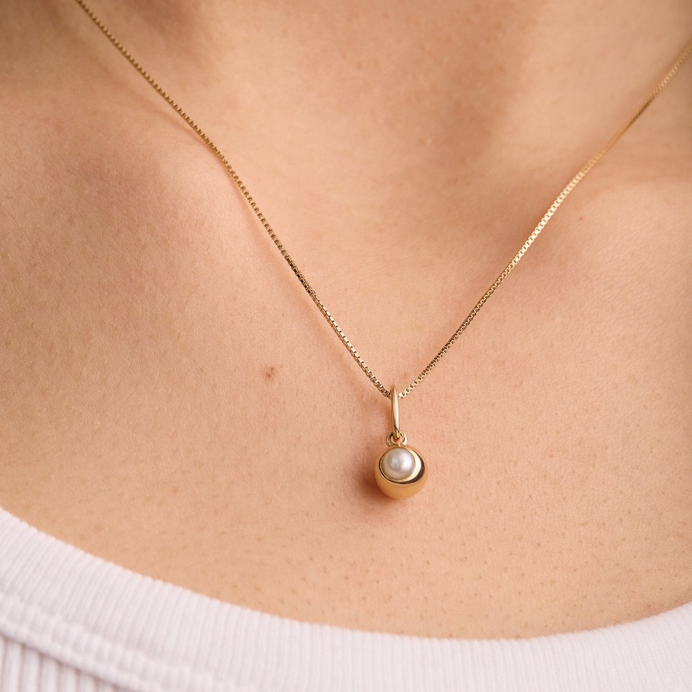 Mejuri Birthstone Sphere Charm - 14k Yellow Gold
