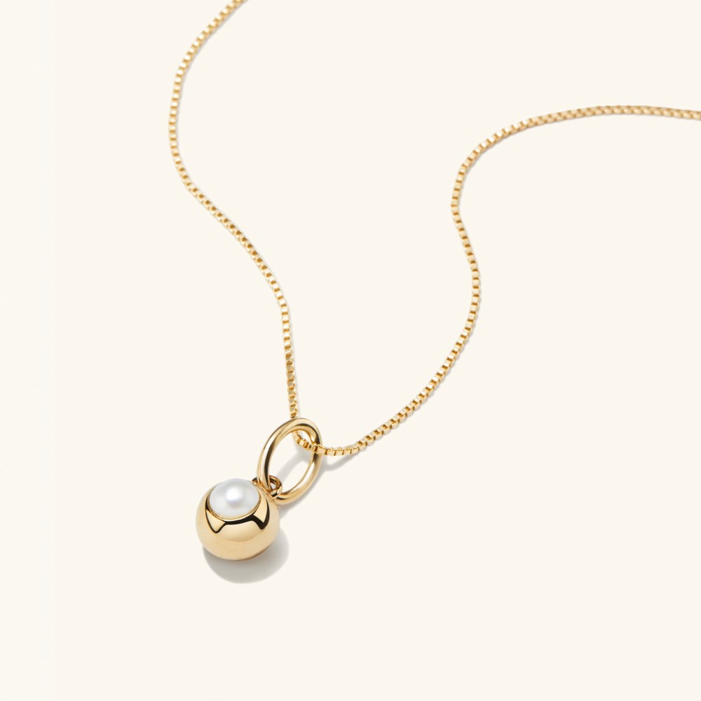 Mejuri Birthstone Sphere Charm - 14k Yellow Gold
