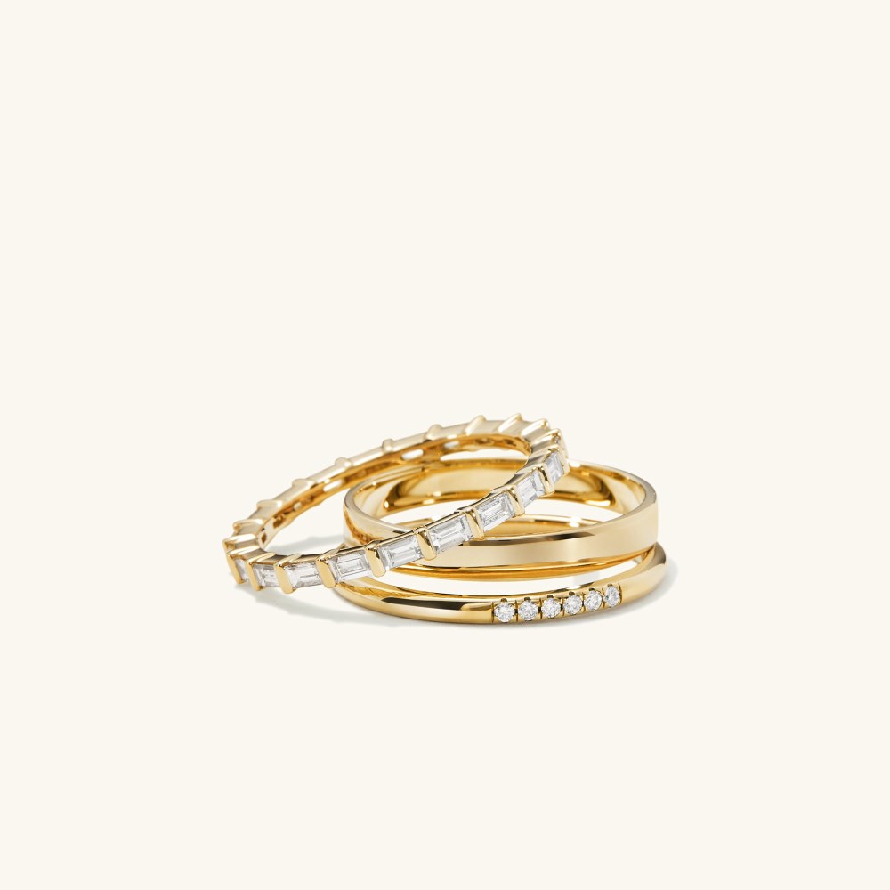 Mejuri Baguette Diamond Eternity Band - 14k Yellow Gold