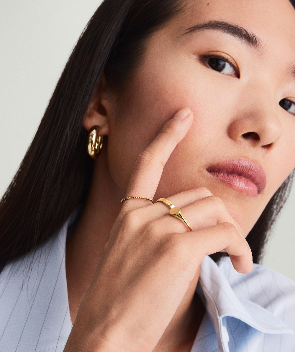 Mejuri Beaded Ring - 14k Yellow Gold
