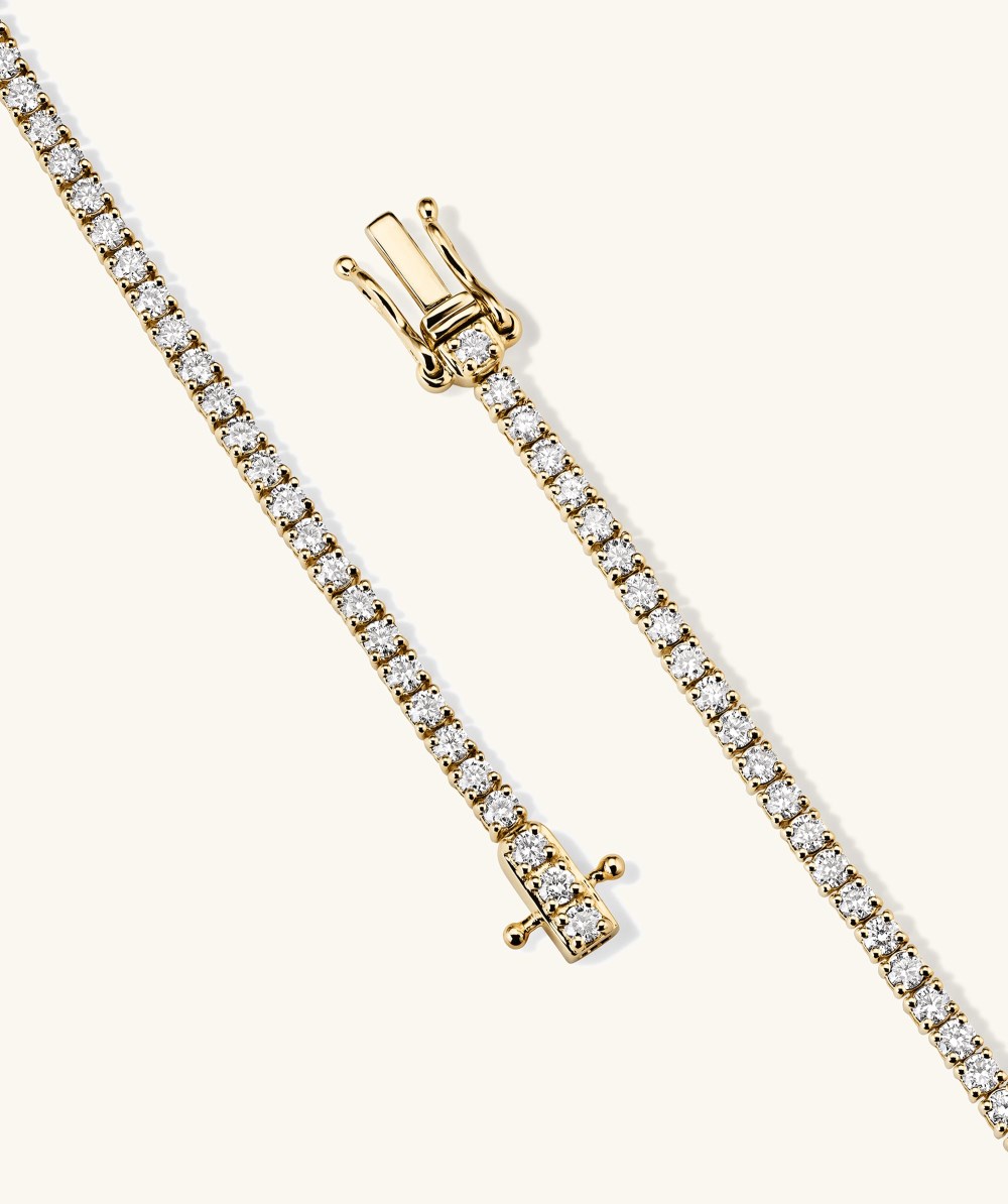 Mejuri Lab Grown Diamond Tennis Necklace 1.8mm - 14k Yellow Gold