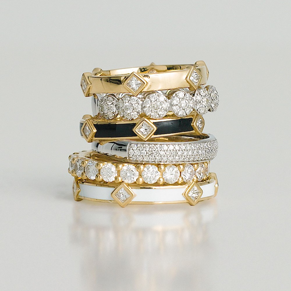 Mejuri Pavé Diamond Bold Half Eternity Ring - 14k Yellow Gold