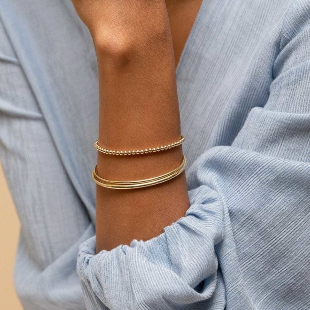 Mejuri Thin Flexi Bangle - 14k Yellow Gold
