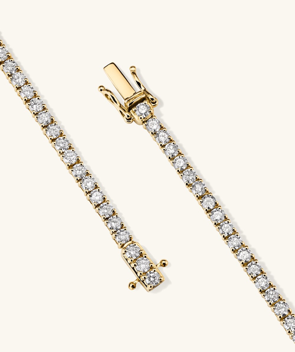 Mejuri Lab Grown Diamond Tennis Necklace 2.5mm - 14k Yellow Gold