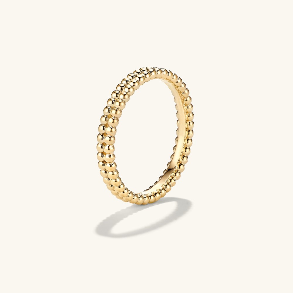 Mejuri Duo Beaded Stacker Ring - Gold Vermeil