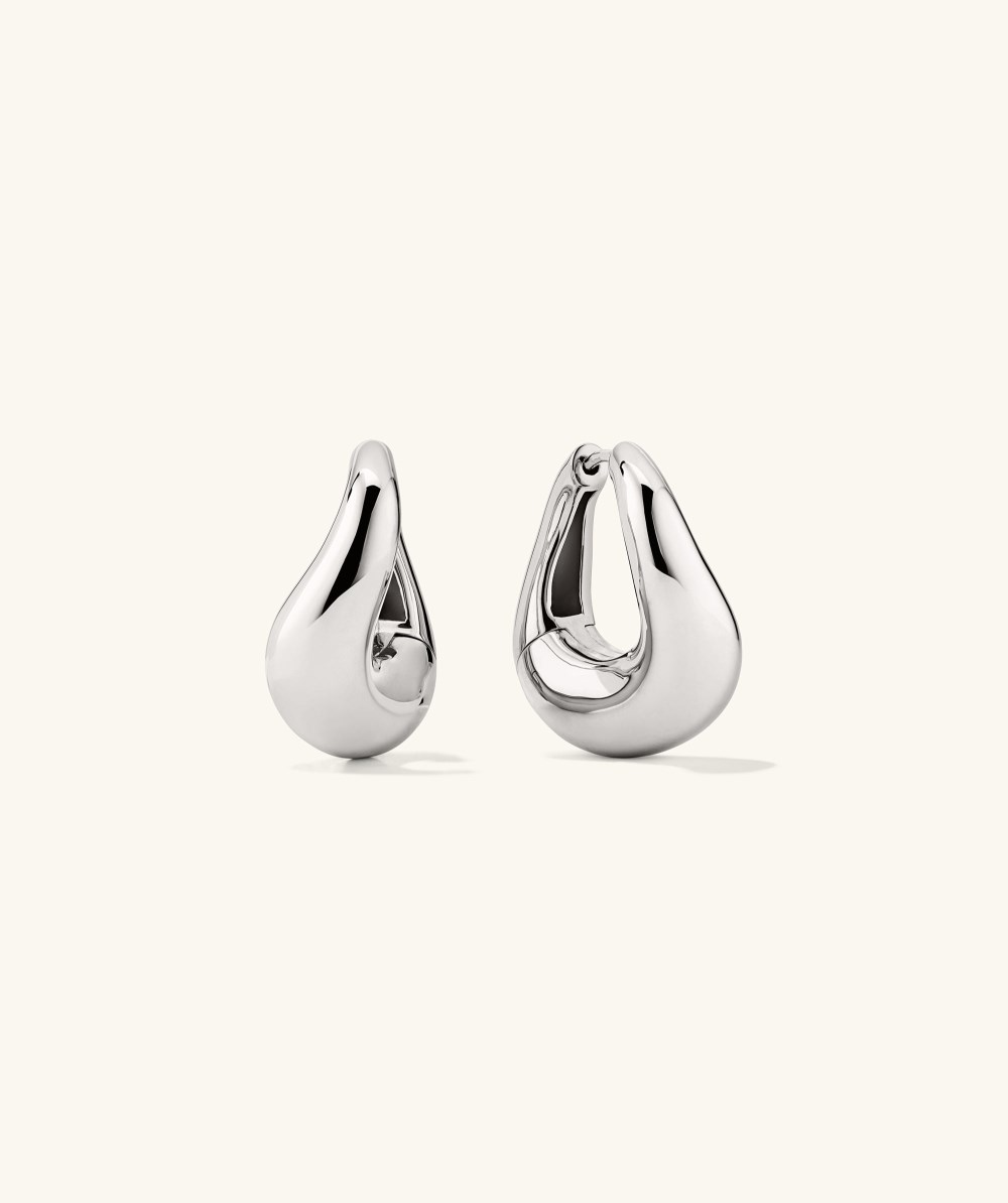 Mejuri Dôme Figure Hoops - Sterling Silver Mejuri Dôme Figure Hoops - Sterling Silver