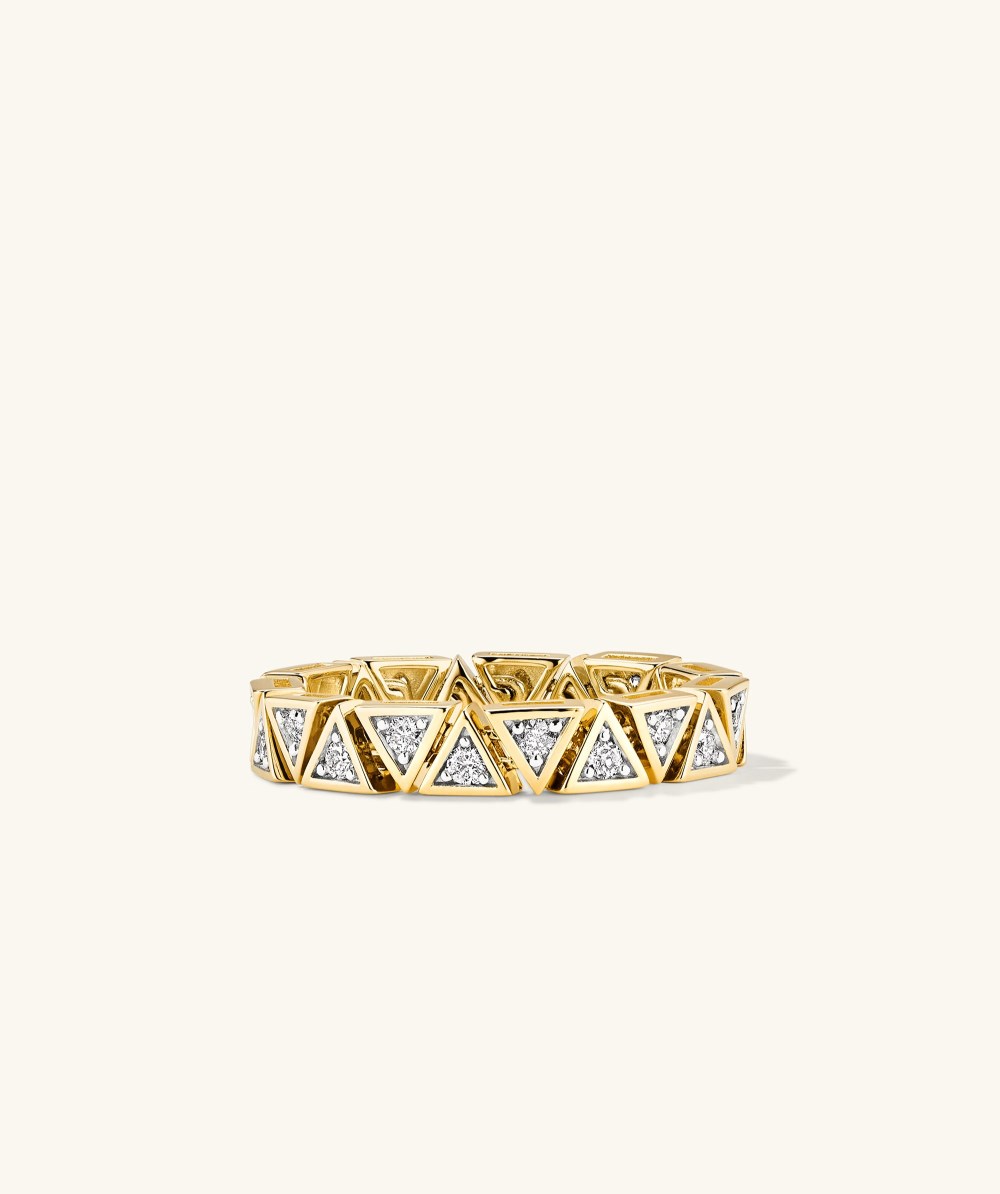 Mejuri Patra Diamond Tennis Ring - 14k Yellow Gold