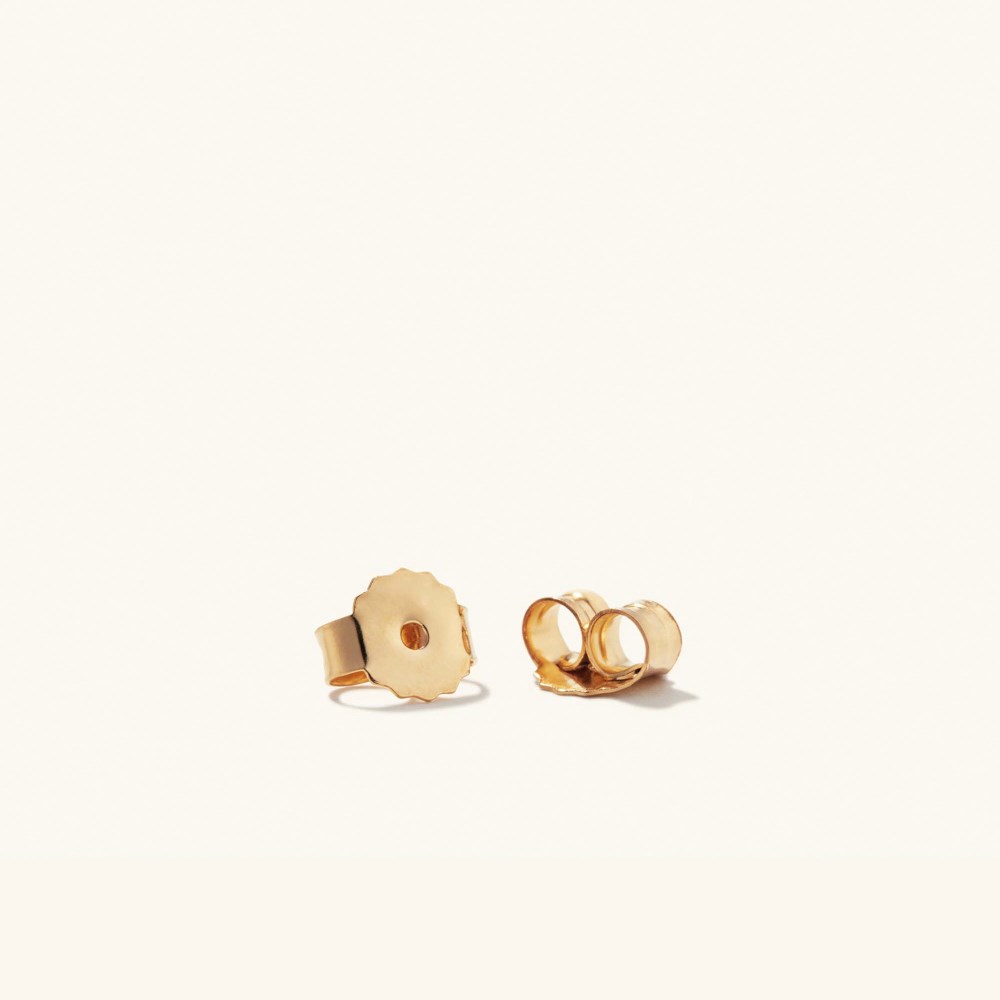 Mejuri Baguette Emerald Stud Earrings - 14k Yellow Gold