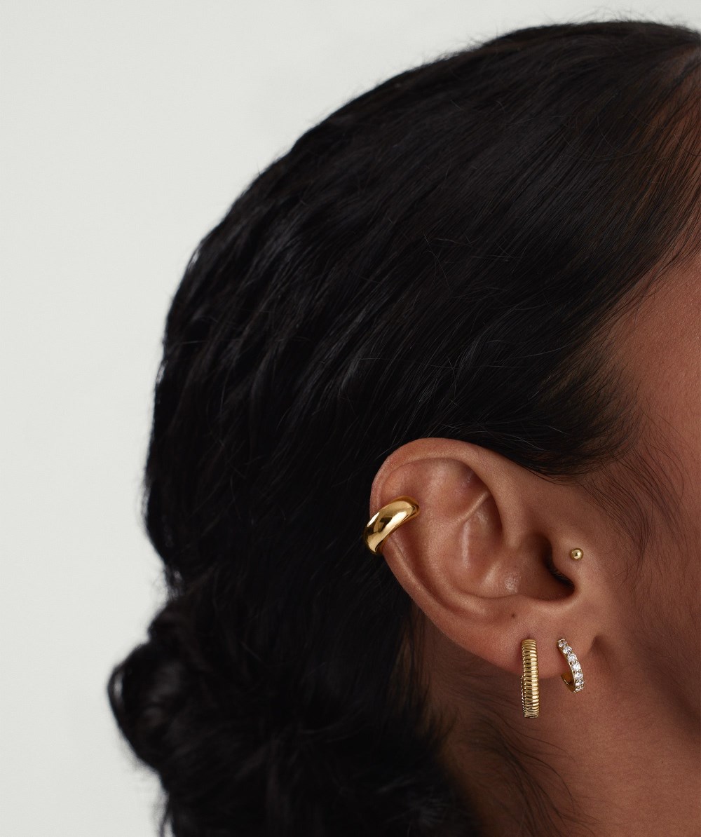 Mejuri Lab Grown Diamond Prong Hoops - 14k Yellow Gold