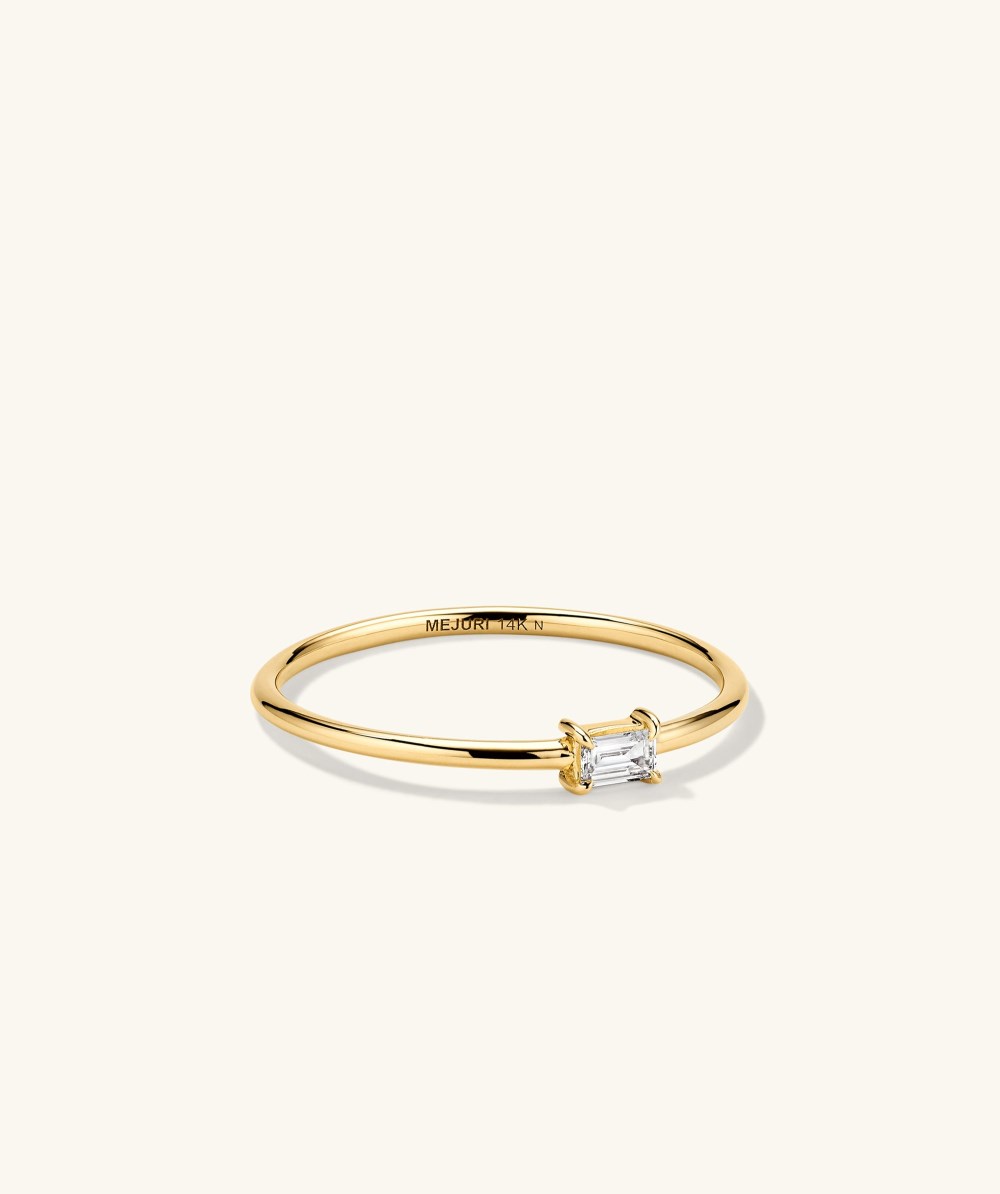 Mejuri Baguette Stacker Ring - 14k Yellow Gold
